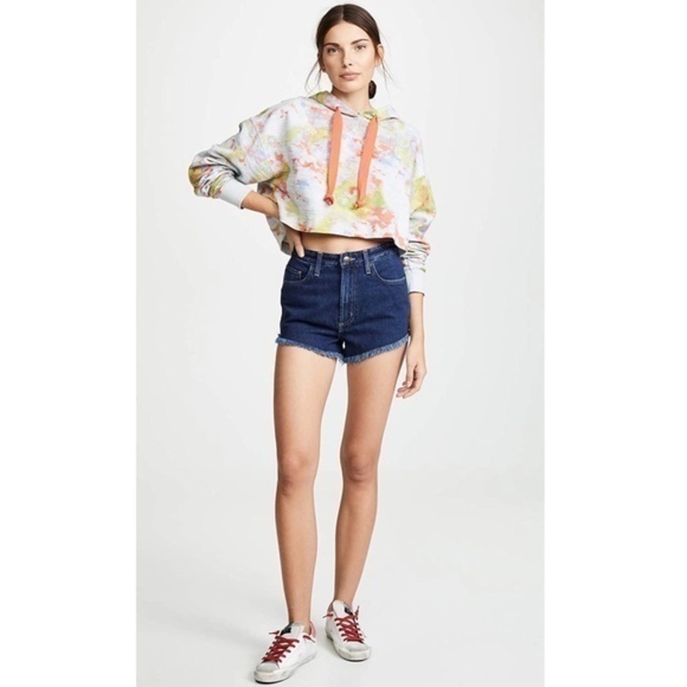 Lee Kansas Blue Vintage Modern High-Rise Cutoff Denim Shorts